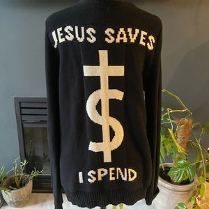 UNIF “Jesus saves I spend” cardigan